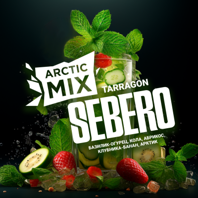 SEBERO Arctic Mix с ароматом Tarragon (Таррагон [Базилик-огурец/ Кола/ Абрикос/ Клубника-банан/ Арктик]), 25 гр.