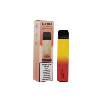 Одноразовая электронная система доставки никотина ELFBAR 3600 Арбуз лимон МТ