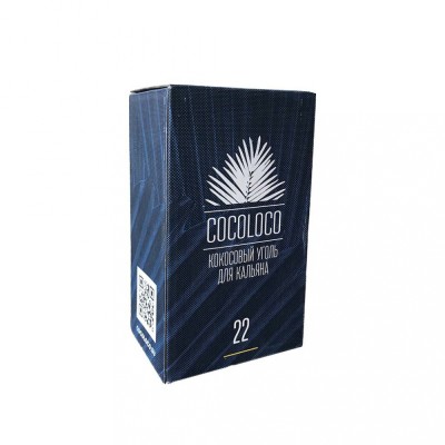Кокосовый уголь для кальяна Cocoloco (Коколоко) - 22 мм 96 кубиков 1кг